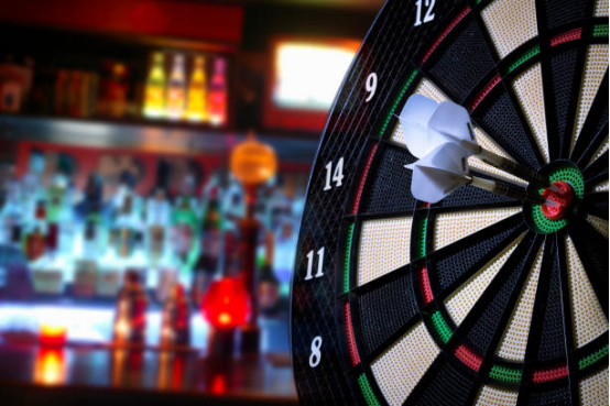 centered around the Dart Board