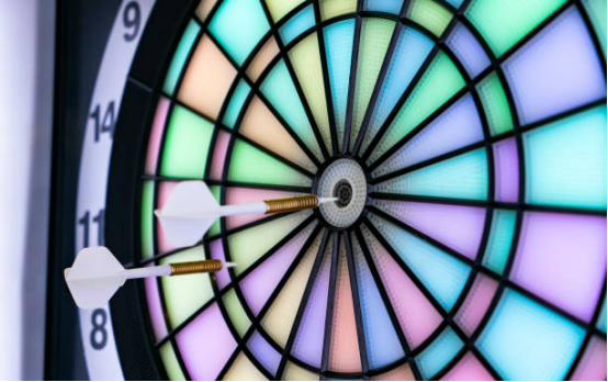 The LED Dart Board delivers an immersive nighttime throwing experience.