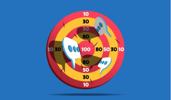 Dart board with aiming stickers marking specific target areas