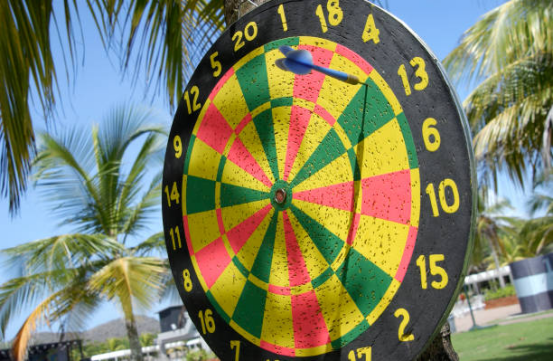 Dartboard healing power for relaxation and stress relief