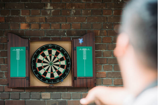dart board DIY wall setup with protective backing