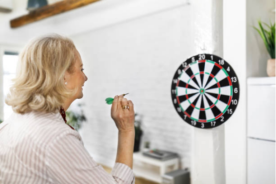 dart board used in upper limb rehabilitation training