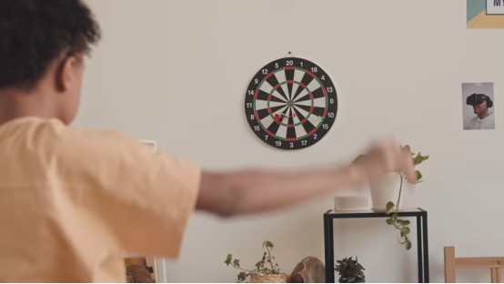 dart board used in upper limb rehabilitation training